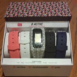 B-Active Fitness Tracker with Colorful Bands